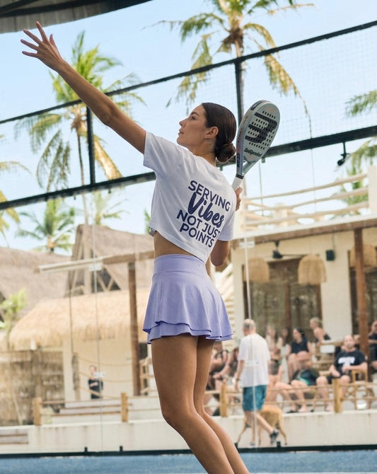 Camiseta boxy cropped con texto algodón