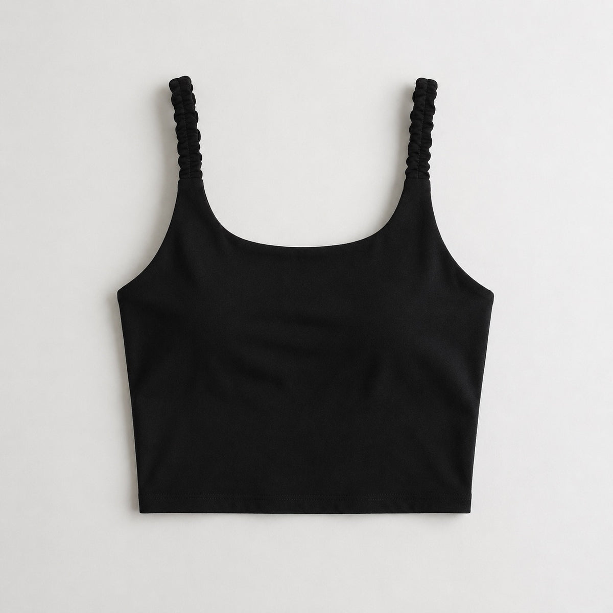Ruched cami top with open back