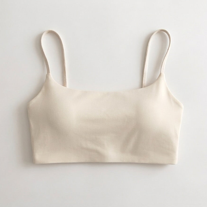 Crop top deportivo sujeción media copas