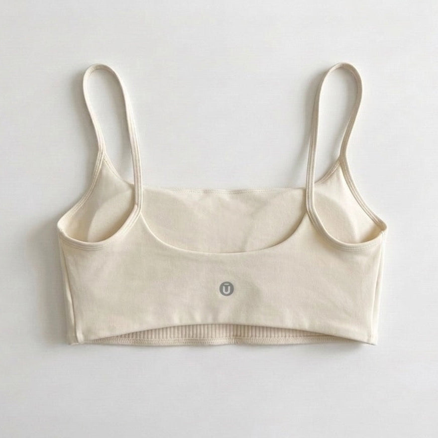 Crop top deportivo sujeción media copas