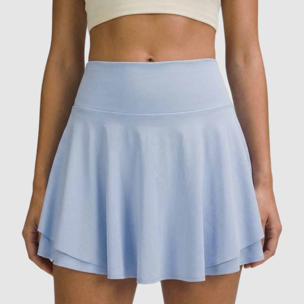 Falda deportiva con volantes tiro alto
