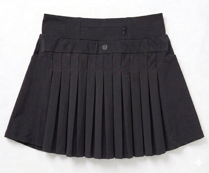 Falda deportiva plisada con bolsillo trasero