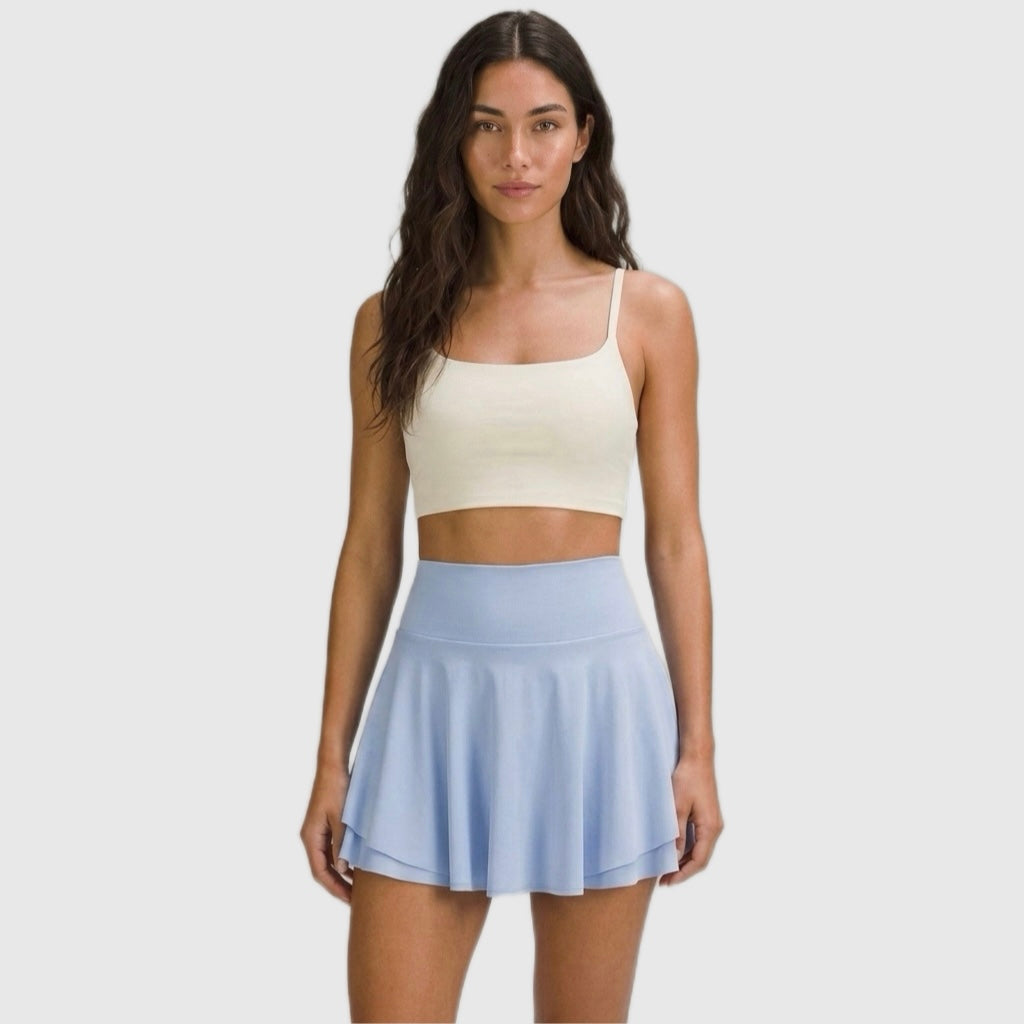 Falda deportiva con volantes tiro alto
