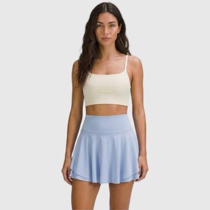 Falda deportiva con volantes tiro alto