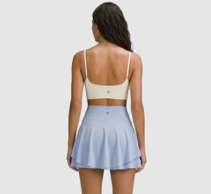Falda deportiva con volantes tiro alto
