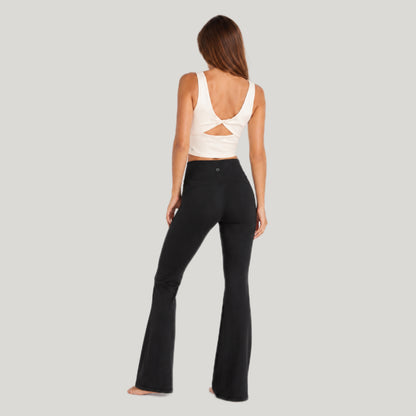 Black flare leggings