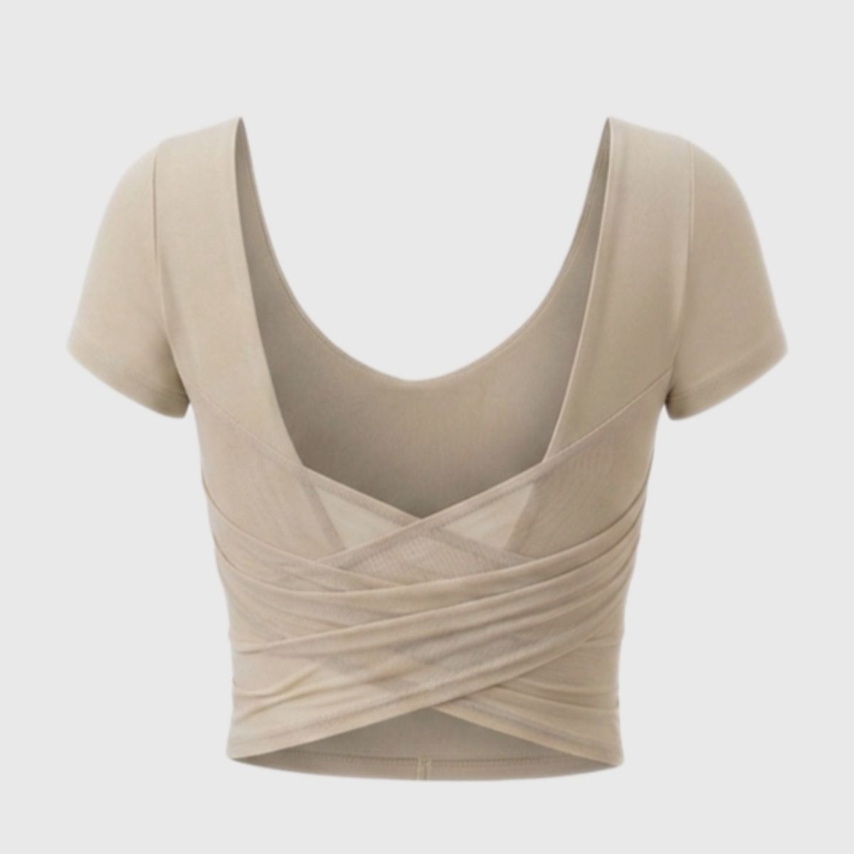 Top deportivo gasa drapeada compressive