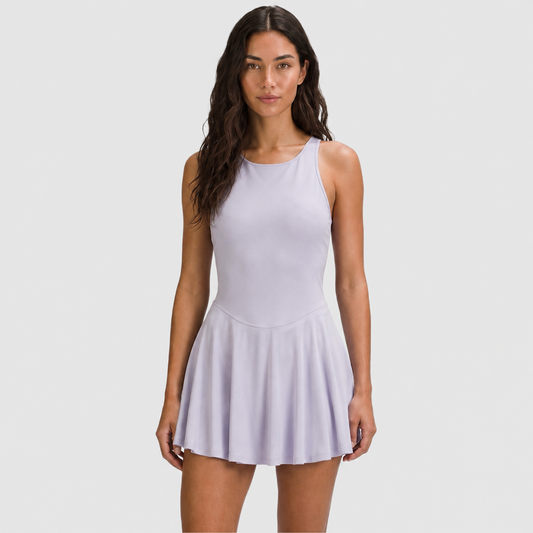 Vestido deportivo espalda cruzada lavanda