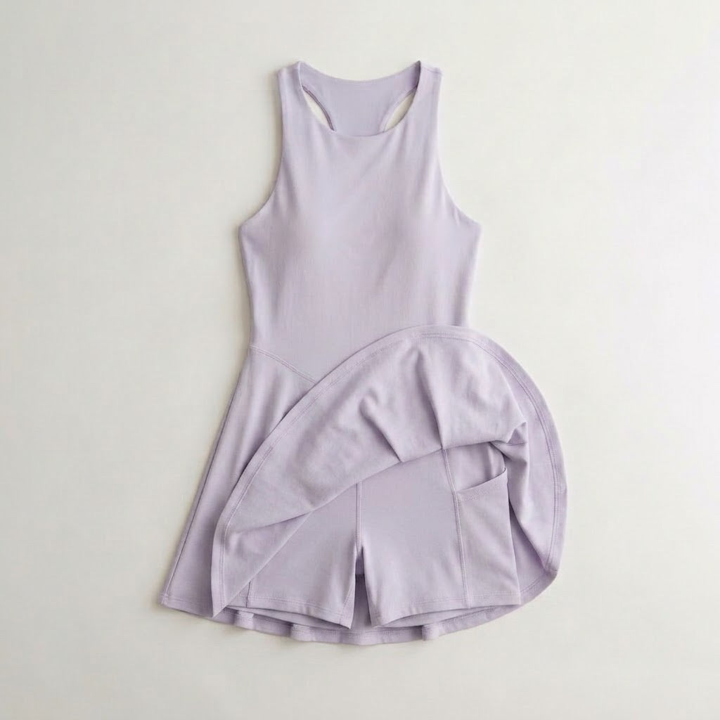 Lavender cross-back sports dress