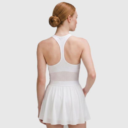 Vestido mini de cuello redondo mesh