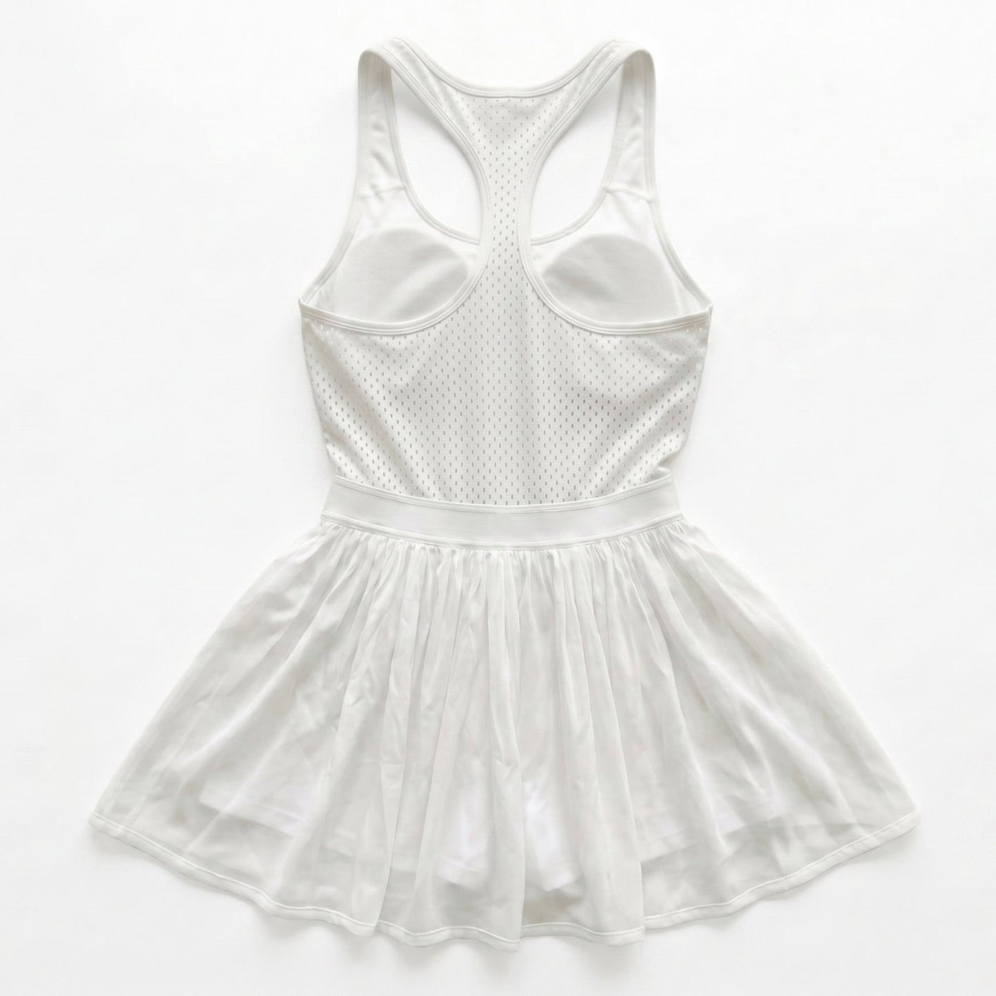 Vestido mini de cuello redondo mesh