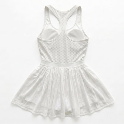 Vestido mini de cuello redondo mesh