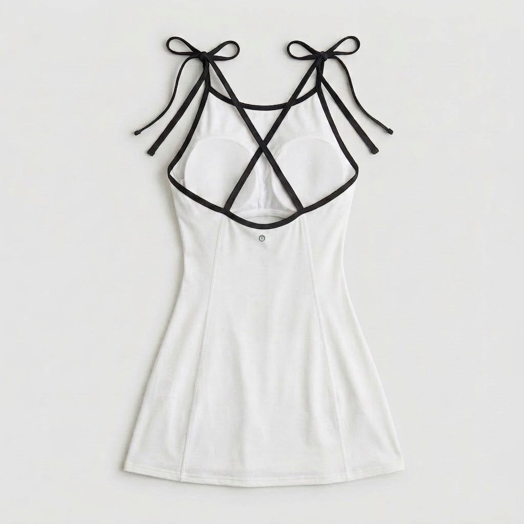 Bow-strap dress