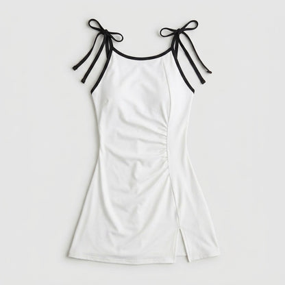 Bow-strap dress