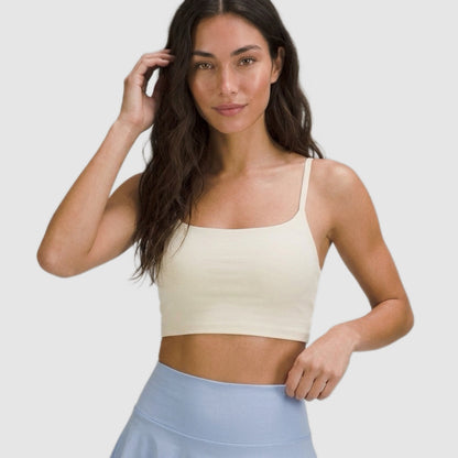 Crop top deportivo sujeción media copas
