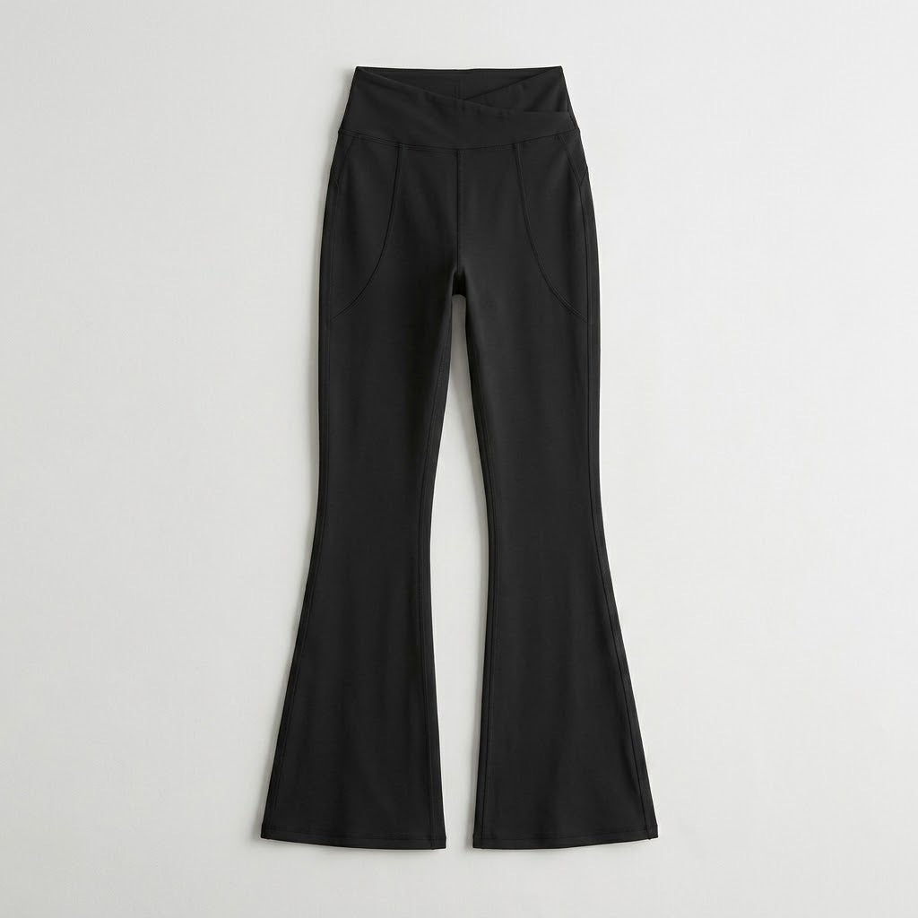 Black flare leggings