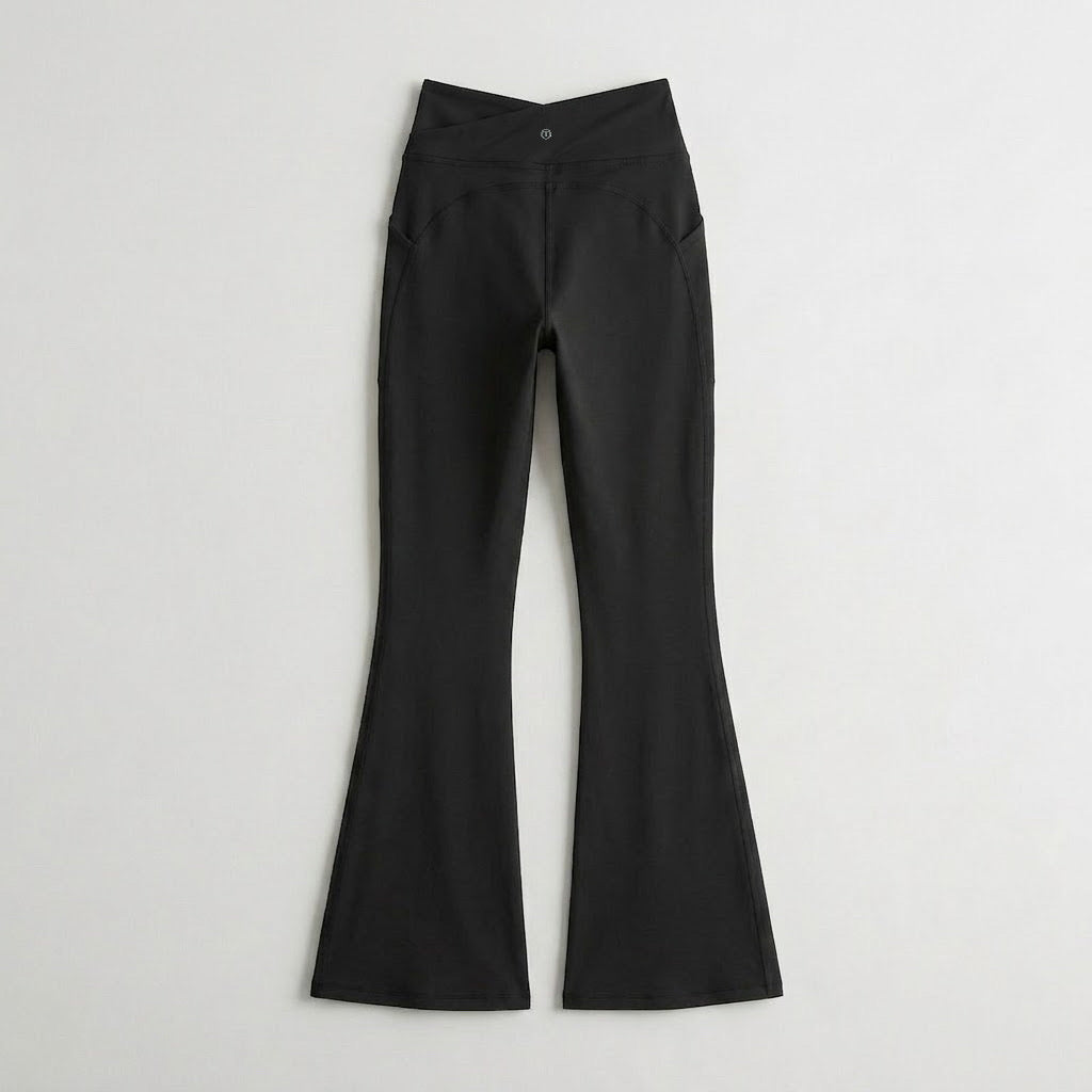 Black flare leggings